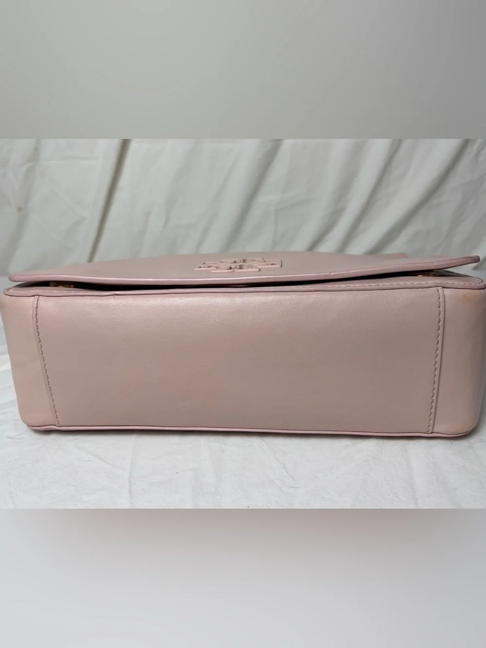 Tory Burch Britten Pink Leather Chain Shoulder Crossbody Bag - Picture 9 of 11